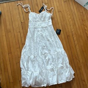 Lulus Maxi Ruffled White Dress